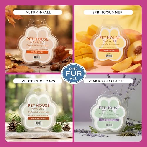 Image of Pet House Wildflowers Scented Wax Melts - Long-Lasting Plant Based /Summer Soy Wax Melts for Pet Odor Pack of 2