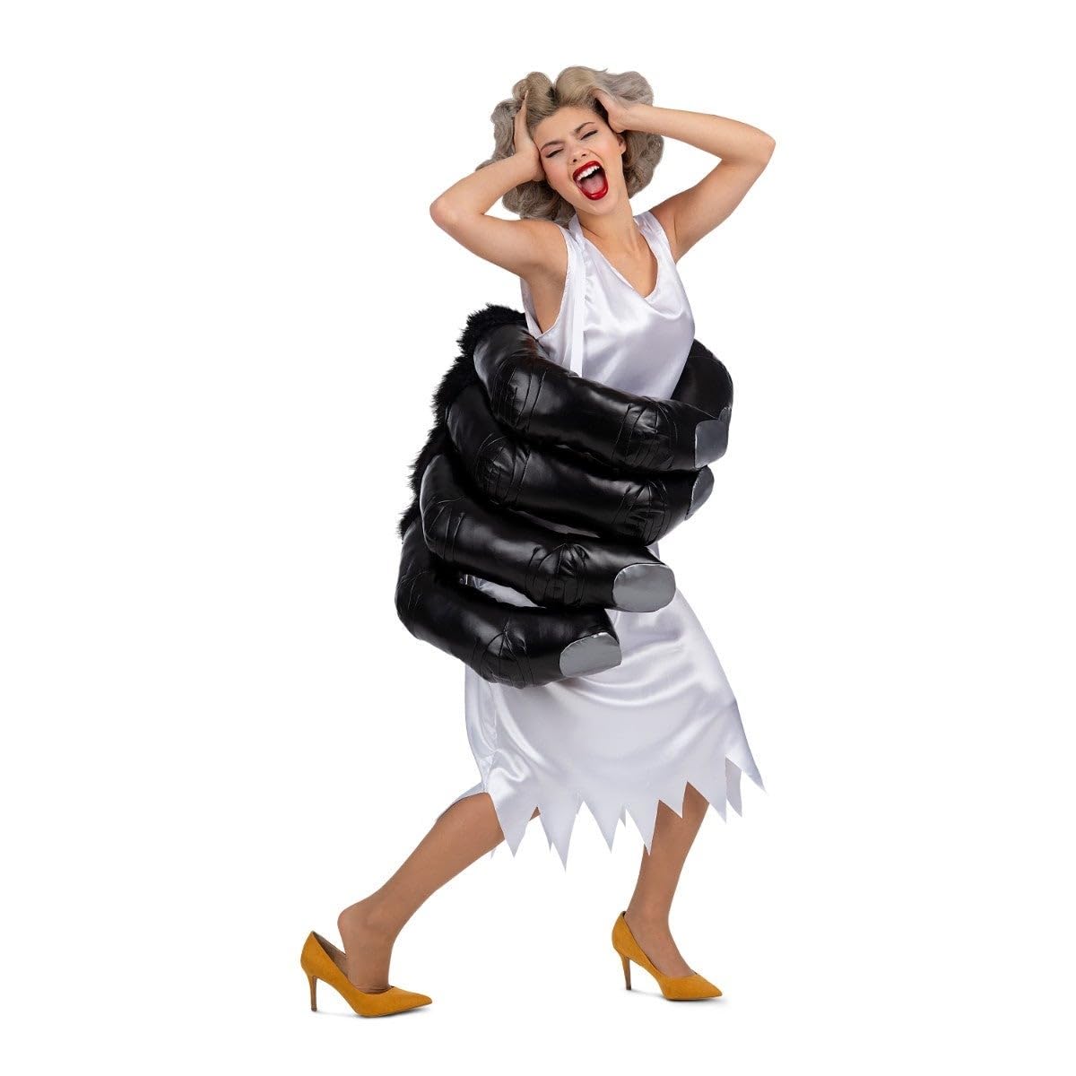 My Other Me - Disfraz King Kong Actriz mujer blanco y negro talla M adulto