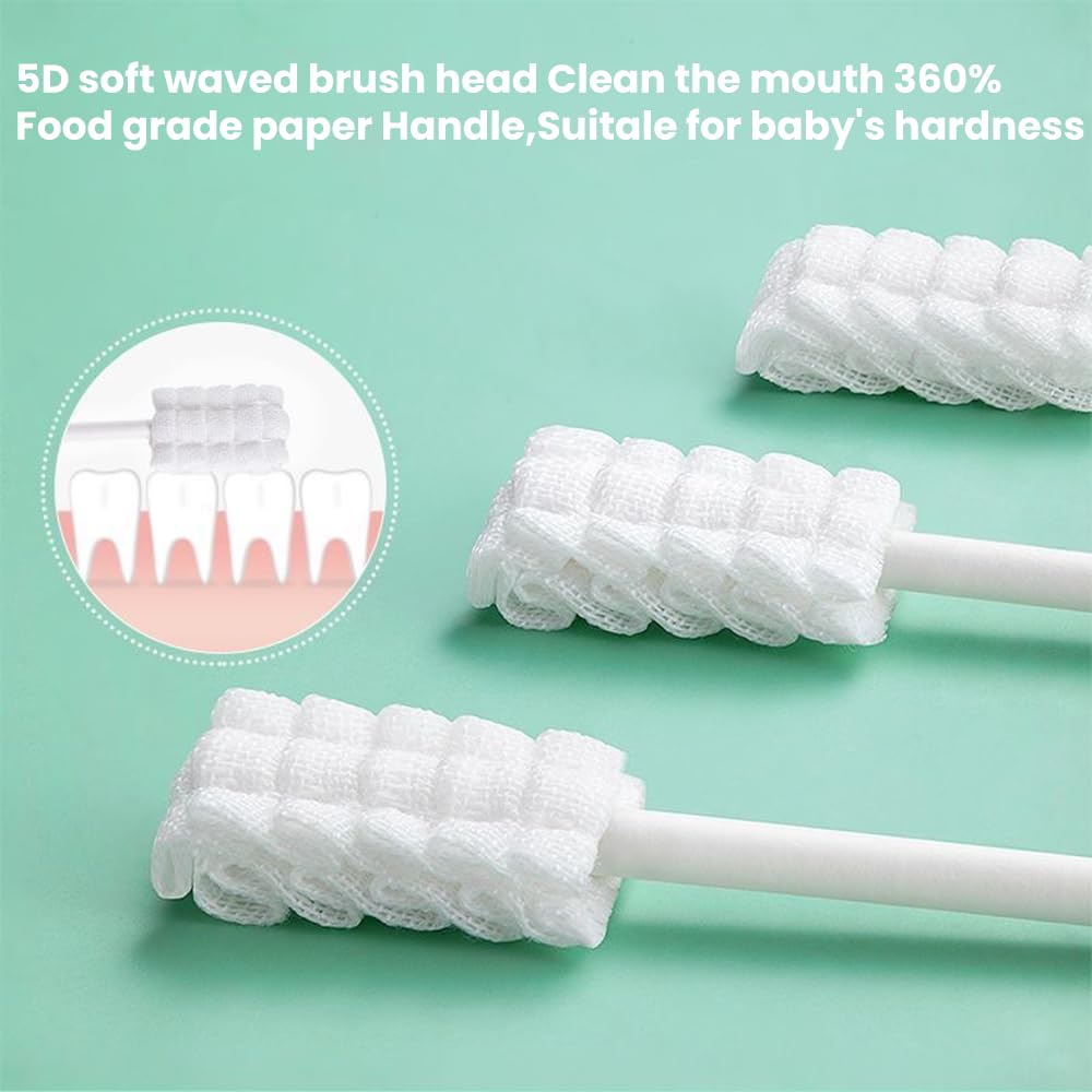 Spazzolino da denti per bambini, pulisci lingua per bambini, spazzolino da denti per neonati, pulitore per lingua e gengive usa e getta, igiene orale e pulizia per bambini da 0 a 36 mesi, 40