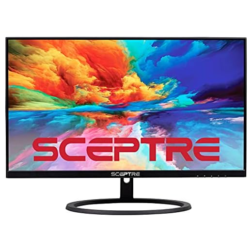 Sceptre IPS 24-Inch QHD LED Business Monitor 2560x1440 1440p DisplayPort HDMI 75Hz 300 Lux Build-in Speakers 2021 Black (E248W-QPT)