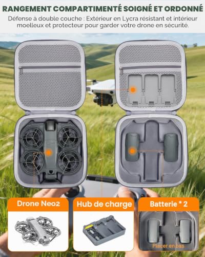 FRONET Étui rigide pour DJI Neo 2 Fly More Combo Case, Neo 2 No-rc, Valise – vue 2