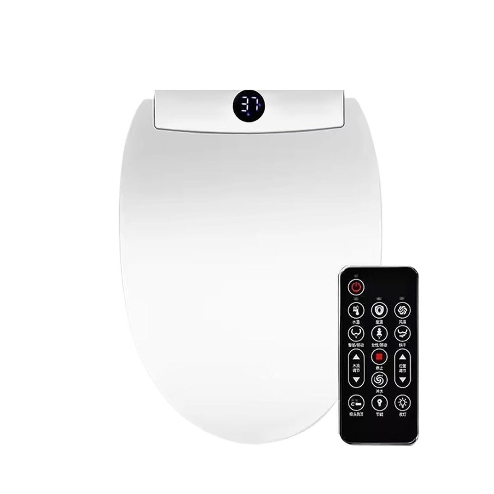 Sedile WC Multifunzionale Display For Riscaldamento Istantaneo Intelligente Coperchio A Scatto Automatico Telecomando Acqua Robusto E Confortevole