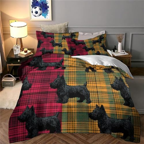 Housse de couette Scottish Terrier cadeau idéal parure lit double - 6