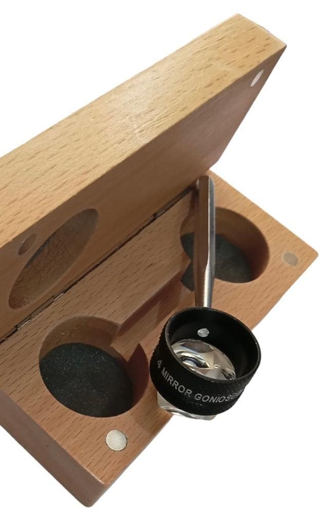 4 lentes de gonioscopio de espejo, gonioscopia, diagnóstico, oftalmología, lente Gonio