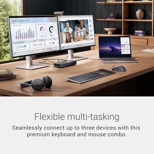 Image of Dell Premium Wireless Keyboard and Mouse - KM720 - USB wireless receiver, 12 programmable keys of F1-F12, Mouse Buttons Qty 7, DPI. 1000, 1600 (default), 2400, 4000, Advanced Exchange Service - 1 year