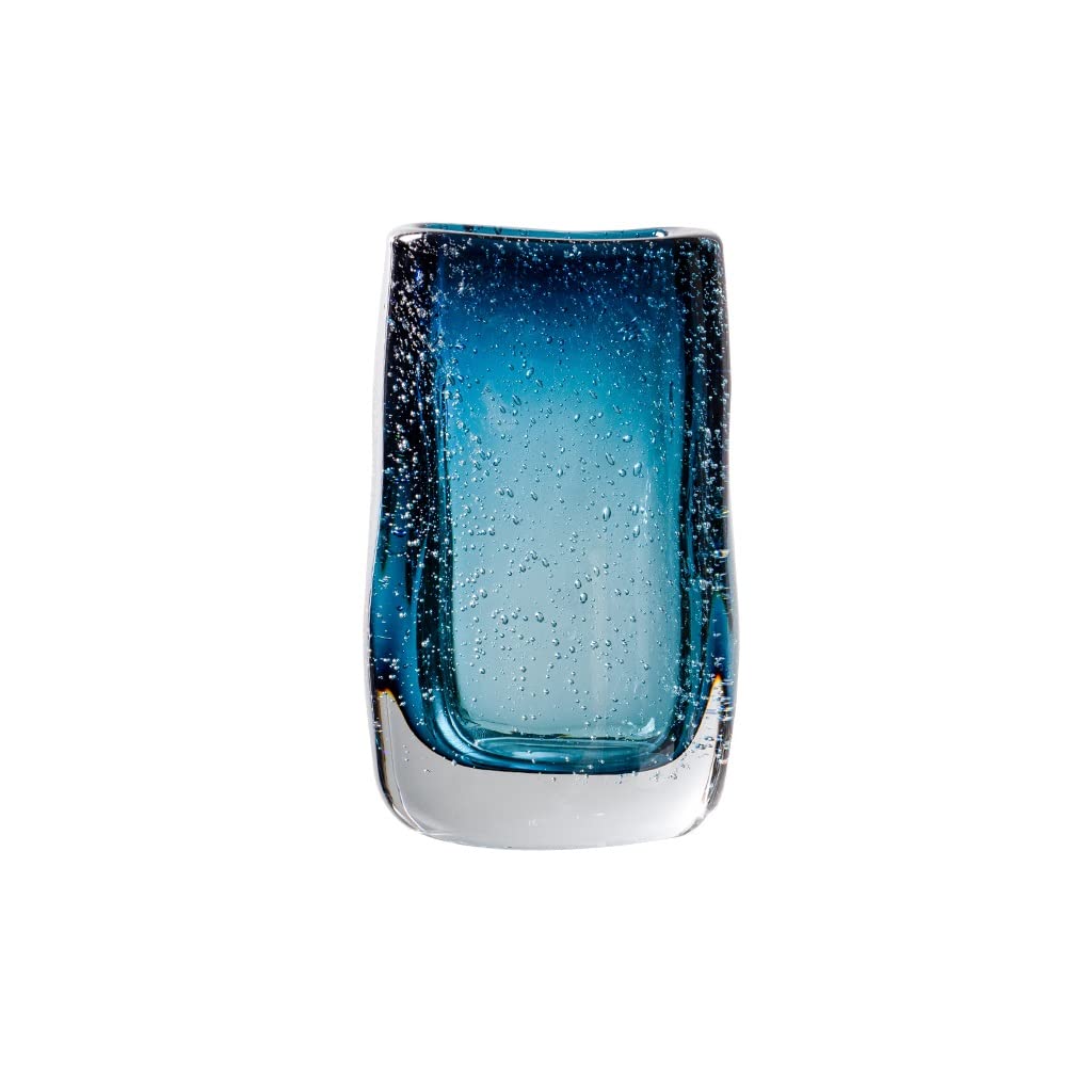 Vase bleu fait main 20cm parfait pour la décoration de table de salon cosy