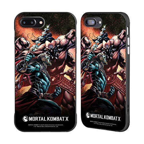 Head Case Designs Officially Licensed Mortal Kombat X Kotal Kahn Blood Ties Comic Book Cover Black Fender Case Compatible with Apple iPhone 7 Plus/iPhone 8 Plus