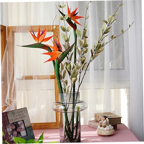 Oiseau du Paradis Fleurs Artificielles Souples pour Décoration Bureau - 7