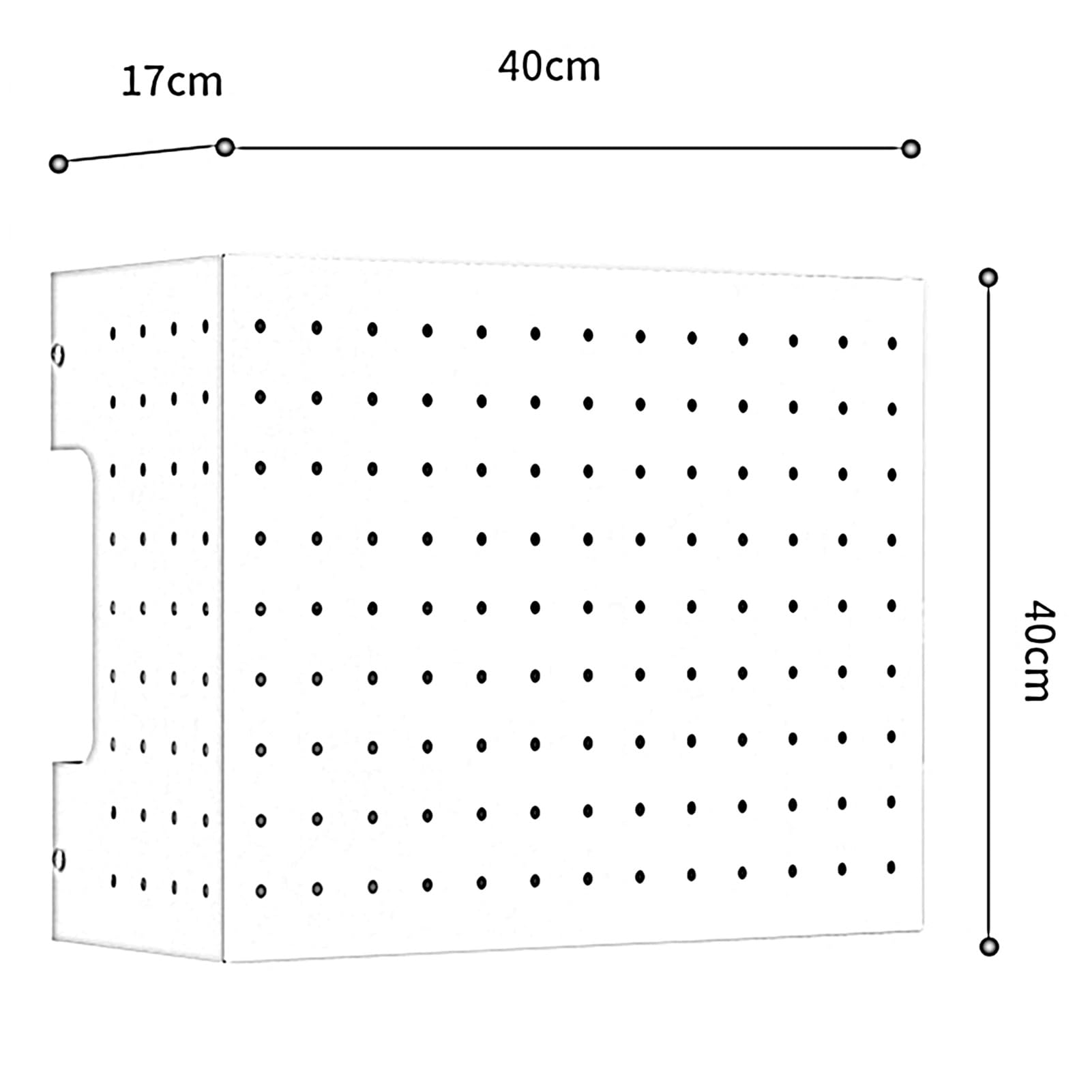 Cocina Tablero Perforado Organizador Equipo, Montaje En Pared Mostrar Tablero Perforado Panel Con 4 Ganchos, Hogar Sala Cochera Oficina Calentador De Agua Tubo Blindaje Cubrir(Grey,(L x D x H)40x17x40