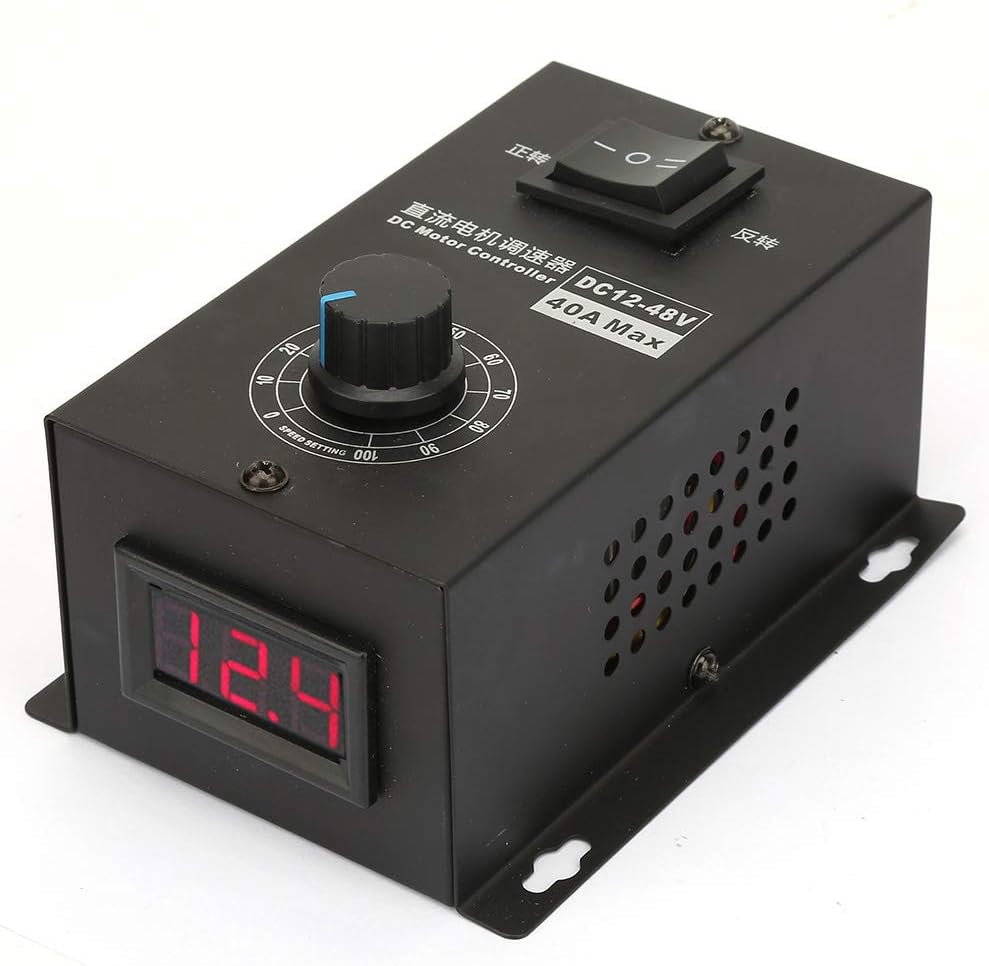for Potentiometer Variable Salt Spreader Controller 15. 0×12. 0×11. 0 12V~48V 40A Brush Motor Governor Control Module Compatibility with