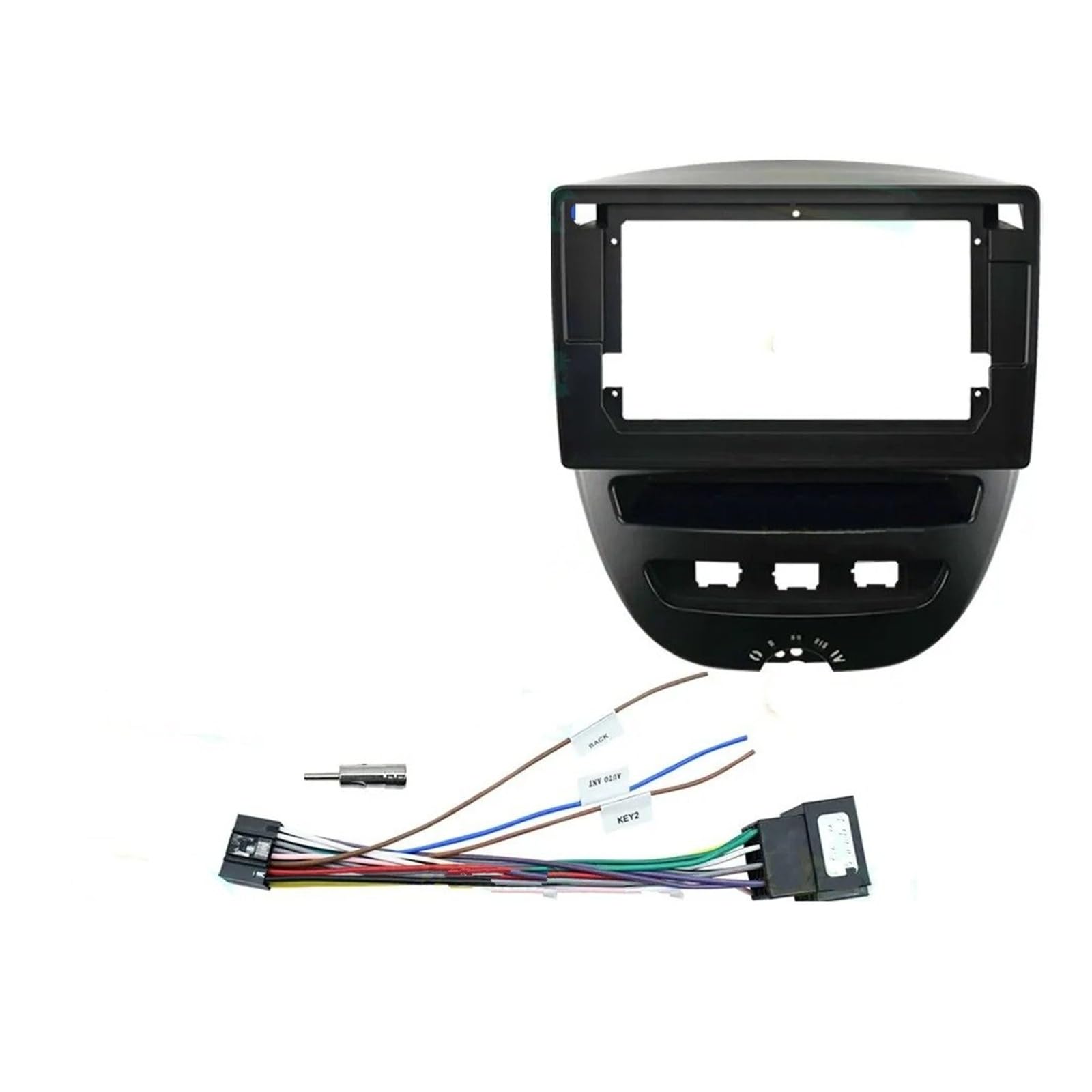 Mascherina Autoradio Cornice Stereo per Citroen per C1 2005-2009 2010 2011 2012 2013 2014 Auto Android Radio Stereo Lettore Cornice Fascia Pannello Cavo Alimentazione Canbus