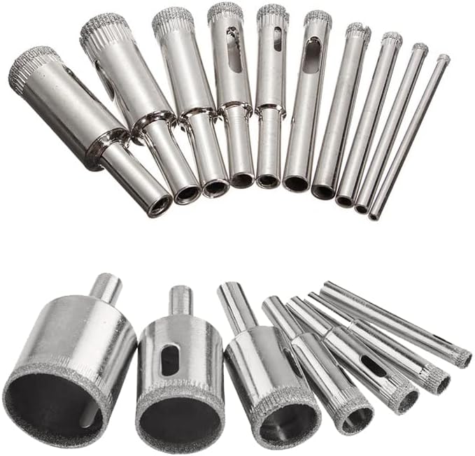 セラミックホールソー10個ダイヤモンドコーティングHssドリルビットセットタイル大理石ガラスセラミックホールソー電動工具用ドリルビッ