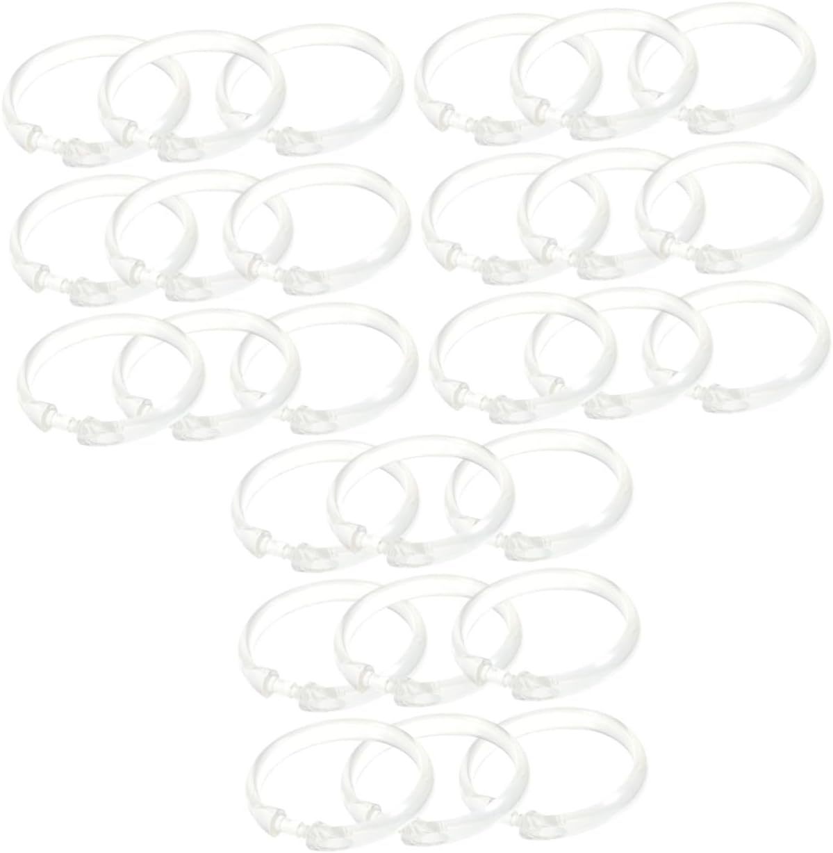 36pcs Material Shower Curtain Hooks Decorative Shower Ring for Rod Easy Installation Slide