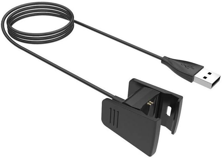 USB Charger Cable Charging Adapter Compatible with Fitbit Charge 2 - Replacement USB Cable (Black)