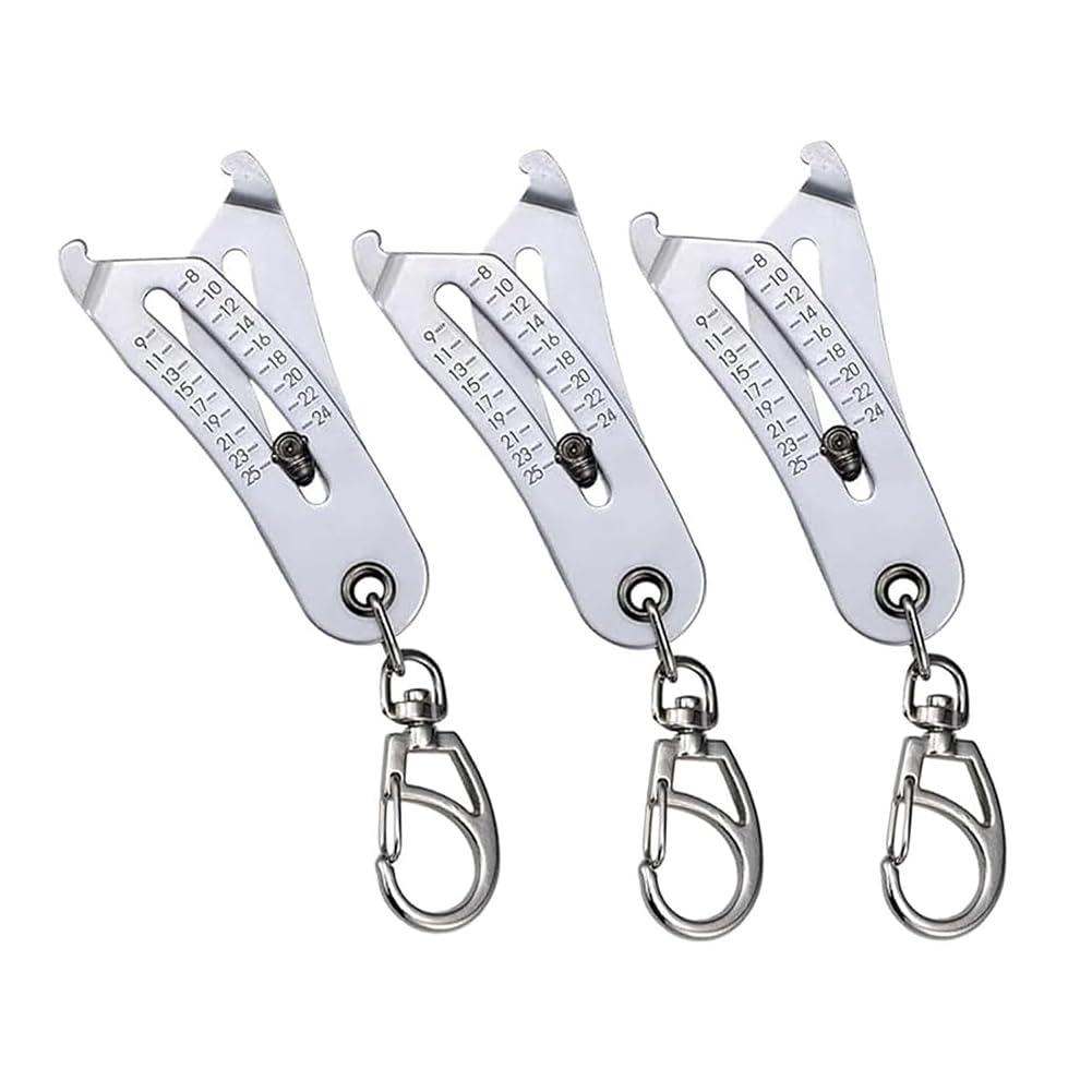Littimoon Scomeri Nut Sizer, Thread Size Verification Tool, Scomeri Portable Thread Size Checker Keychain