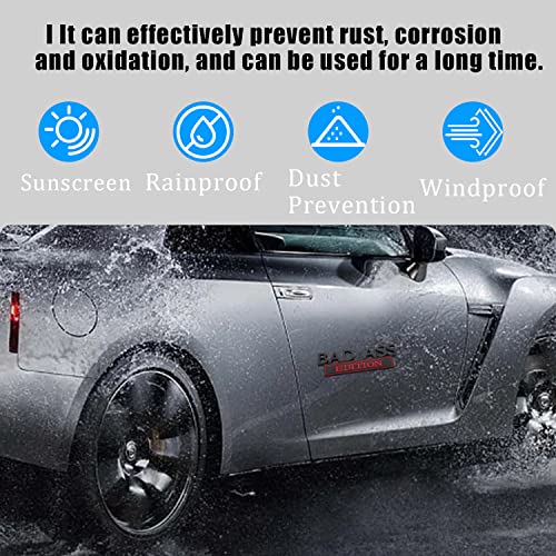Image of Pincuttee 3D Metal Sticker for Bumper /Fender /Body /Rear /Side, Bumper Emblem, Bad Ass Edition Emblem for Cars /SUV /Truck (Black /Red, 1PC)