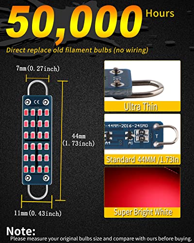 Qasim LED 44mm Rígido Loop Rojo Pack 4 miniatura 4
