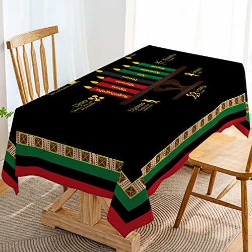 Hafangry Kwanzaa Tablecloth Kinara African American Harvest Festival Table Cloth Cover Decoration Kitchen Dining Room Home Table Decor - 60×84Inch #TOP15