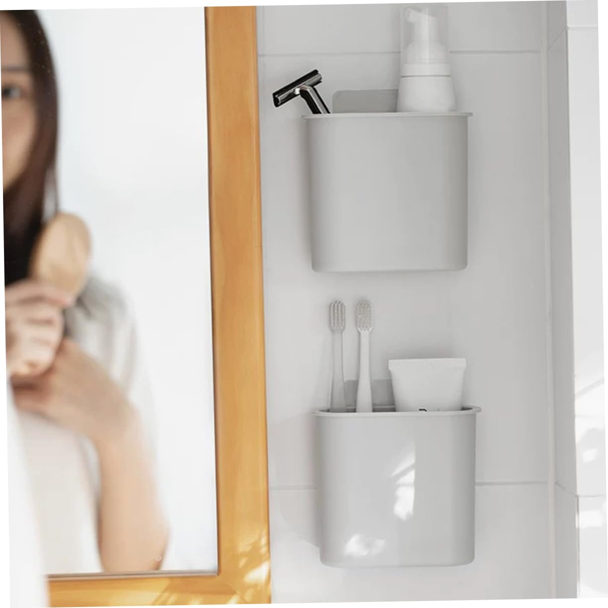 Garneck 10 Pezzi Porta Spazzolino Da Denti Supporto Da Parete Per Spazzolino Da Denti Organizer Da Parete Per La Cucina Organizer Da Parete Per Il Bagno Organizzare La Doccia Plastica