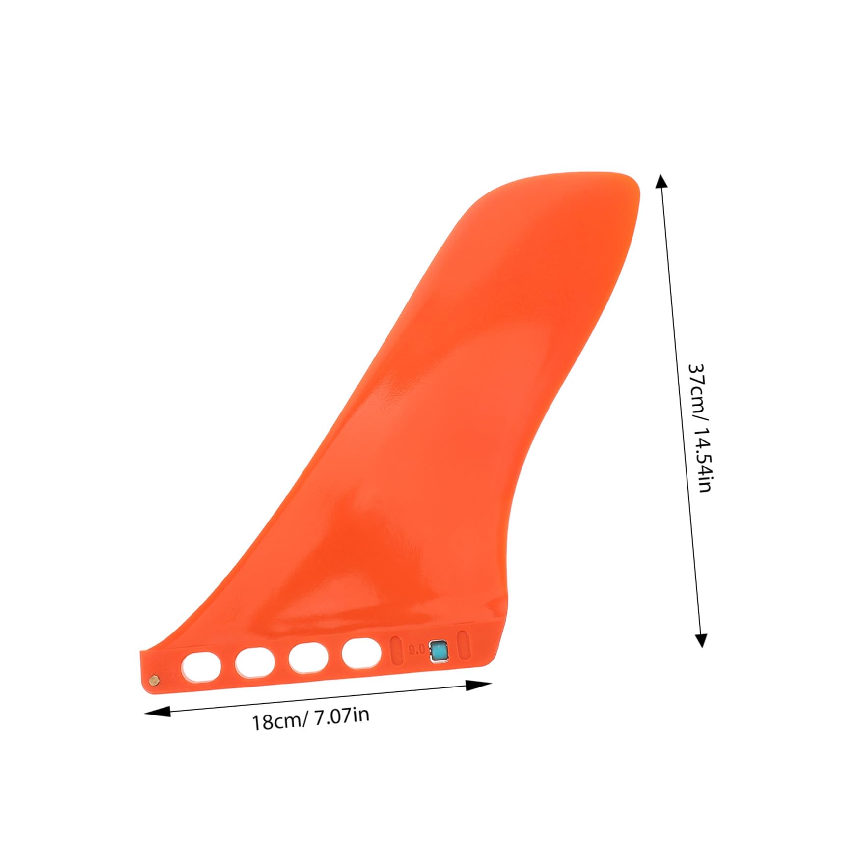 Aileron de Planche de Surf Orange Amovible, Stabilisateur d'eau pour Paddleboard, Diviseur d'eau Profilé en Matériau Robuste, Accessoire de Remplacement pour Planche à Pagaie,