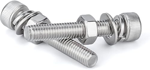 Miniatura 7 de 120 piezas de tornillos de cabeza hexagonal de acero inoxidable M6, tornillos, tuercas y arandelas, kit surtido utilizado en el hogar y la oficina