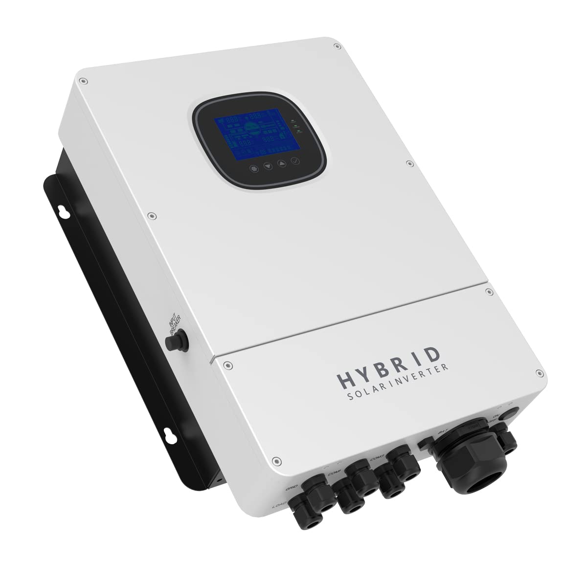5500W 48V On-Grid/Off Grid Inversor Híbrido AC230V MPPT 100A Carga Solar con Carga y Descarga Temporizada para Corte de Pico y Llenado de Valle Apto para Batería de Plomo y Litio