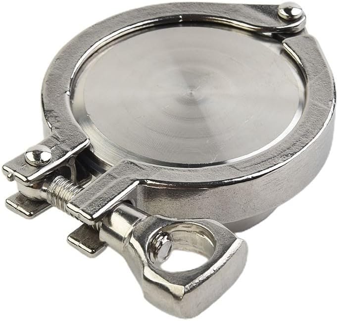 2 Inch Sanitary Tri Clamp Set with End Cap, Weld on Ferrule, and Gasket Stainless Steel 304 for Food and Beverage Applications