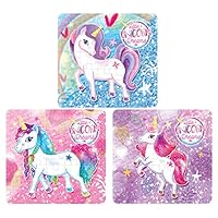 Blue Frog Toys 6 Cardboard Unicorn Jigsaw Puzzles - Party Bag Fillers