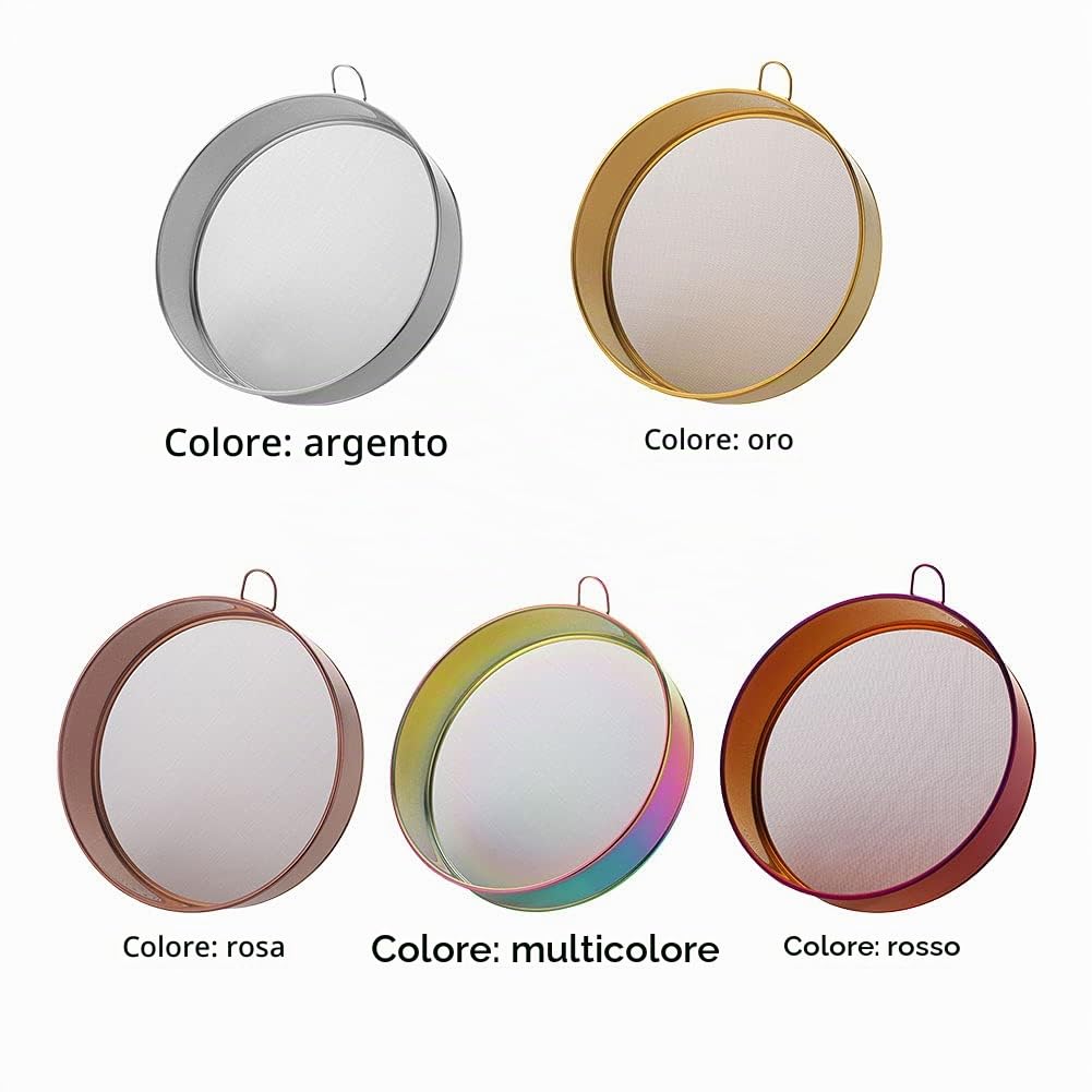 Setaccio per farina, setaccio da cucina in acciaio inox a maglia fine con 80 maglie