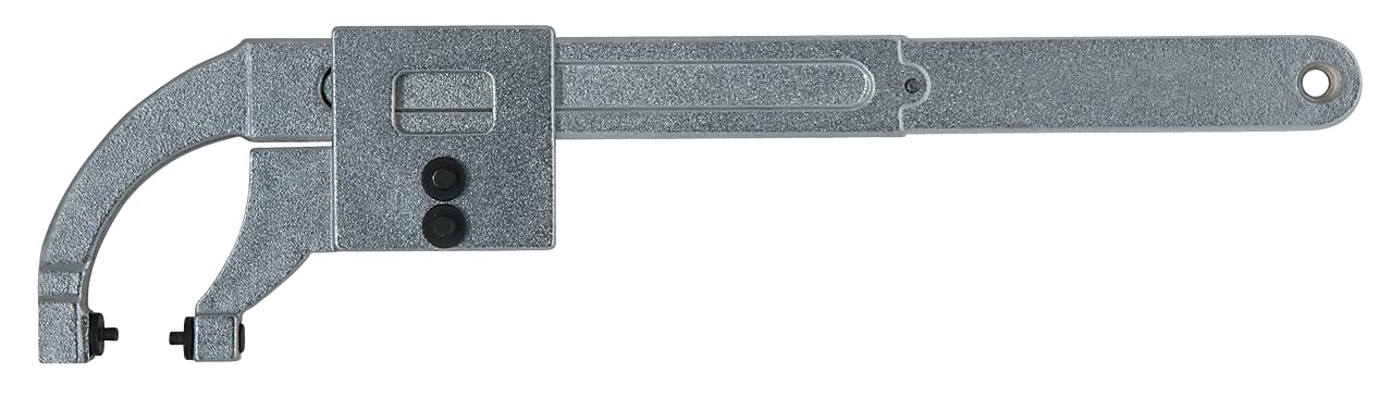 KS Tools 517.1328 Llave de gancho articulada con espiga, 10-50 mm