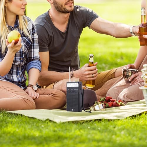 Radio portable rechargeable FM compacte avec lampe torche intégrée pour seniors - 2