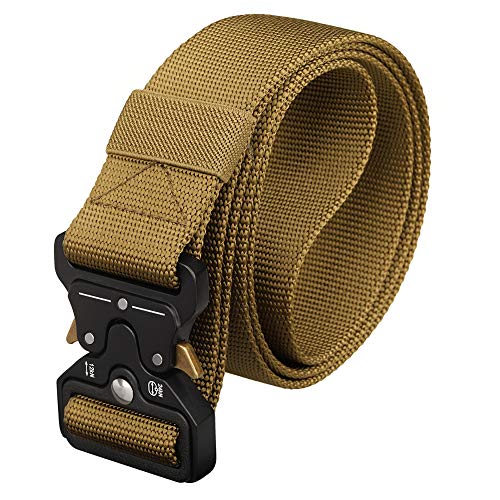 YFNT Taktischer Gürtel Herren Molle, Militär Gürtel, Nylon Rigger Belt, Webbing Belt Heavy Duty Quick Release Metall Buckle für Männer Damen Cover