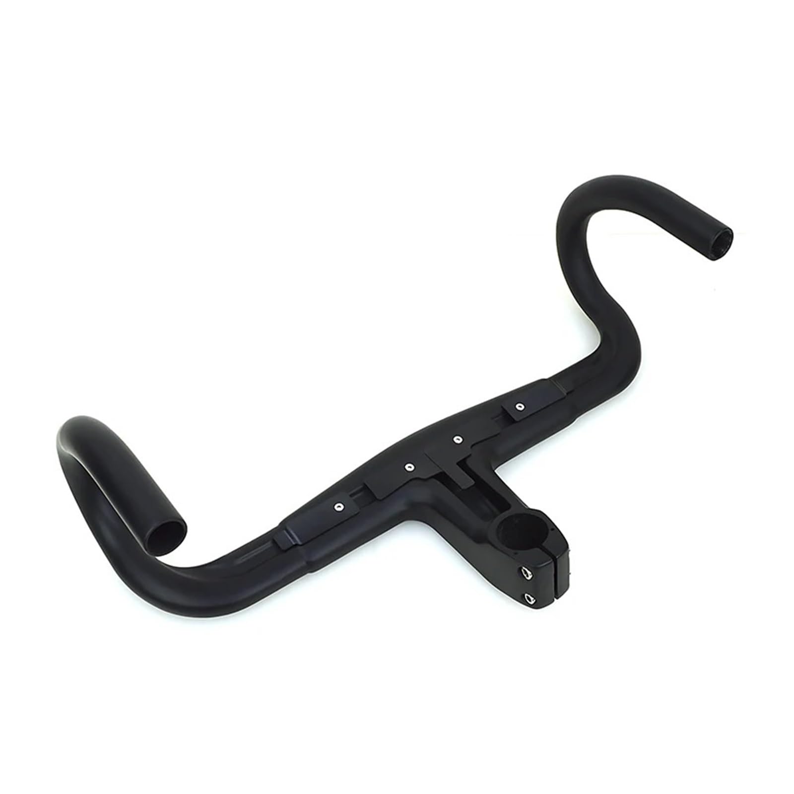 Manubrio Bici Manubrio e Attacco Manubrio integrali for Bici da Strada UD in Fibra di Carbonio, Tubo Tondo Integrato con Adattatore di conversione da 31,8 mm, 28,6 mm