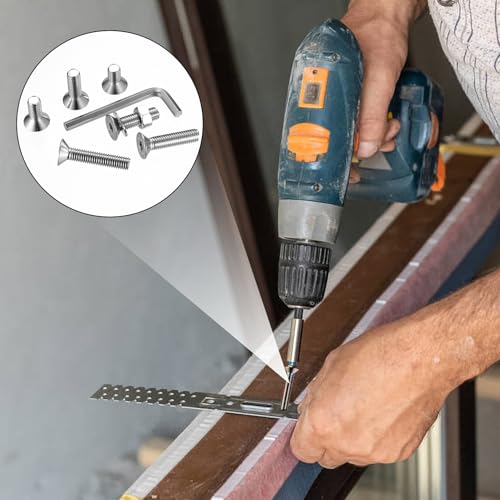 115 STK M8 Schrauben Set, M8 Senkkopfschrauben Set, Flachkopf Innensechskantschrauben Muttern Set, Maschinenschrauben mit Muttern Set, Gewindeschrauben und Muttern Sortiment mit Unterlegscheiben Set