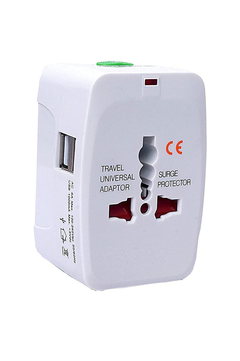 POPLEY Universal USB Plug Travel Adapter with Dual USB Worldwide Travel Adapter with Build in Charger Ports with 125V 6A,250V Electrical Protected Plug Compatible with Laptop, Cameras(Pack of 1)-image-27
