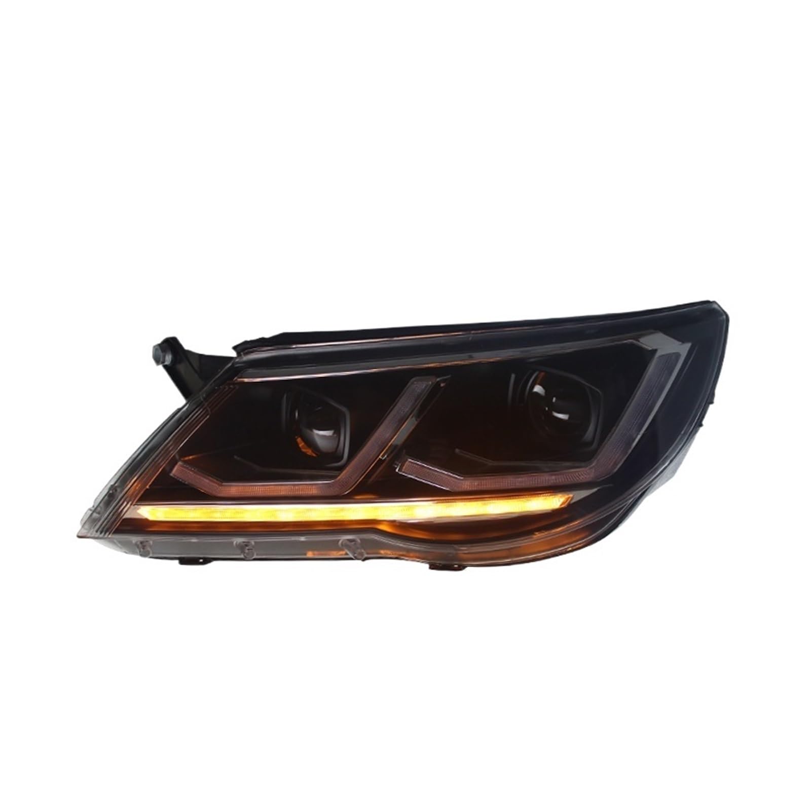 Fari Anteriori per VW Tiguan 2013-2017 con fendinebbia, luci diurne, luci di Stop e indicatori di direzione. Installazione Semplice (Plug And Play).