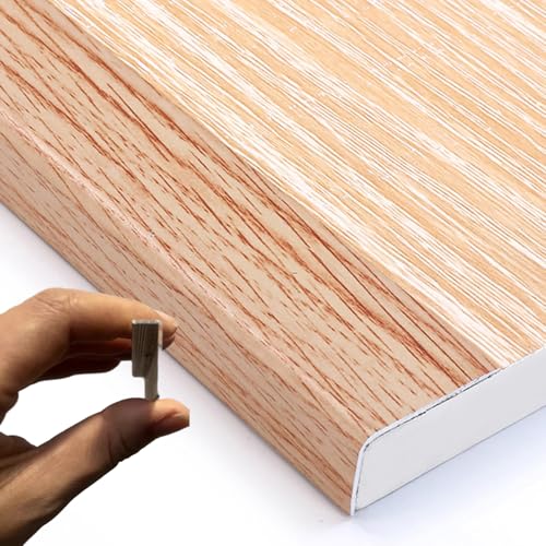Bande de transition en L effet bois beige 180cm pour jonction sol