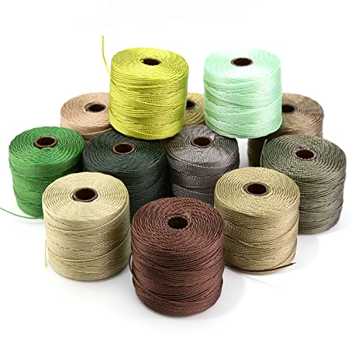 The Beadsmith Tex210 Bead Cord (Summer Mix, 12/Pkg, 77 yards each, Multicolor, Plastic)