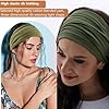 Culinavog 6 Pcs Bandeau Cheveux Femme, Large Headband Bohème Élastique avec Noeud, Antidérapant Serre-Tête Doux, Accessoires Cheveux Multicolores pour Yoga, Sport, Quotidien #4