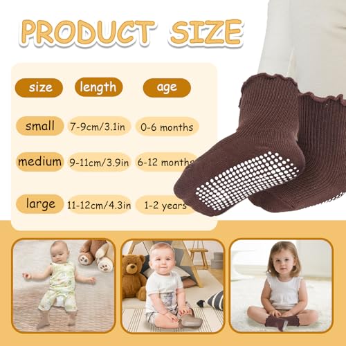 Ruffle Socks for Girls,Baby Girl Sock Grip Pilates Socks Toddler Sock Non Slip Ballet for Girls with Grips Low Cut2