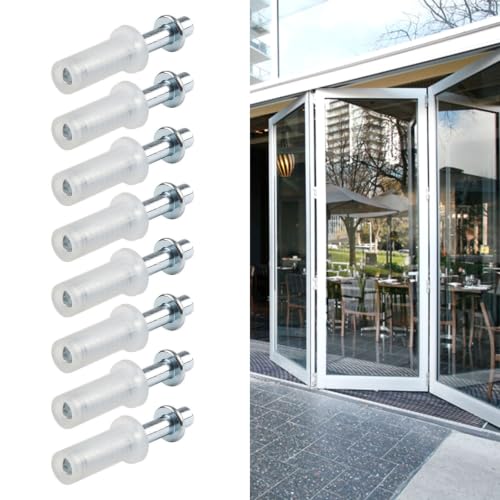 Kit de Herrajes para Puertas Plegables 8 Piezas para Clósets, Juego de Pivote Superior de Repuesto para Puertas de 1-3/8 Pulgadas de Grosor, Construcción en Acero y Nylon miniatura 3