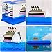 Ksgolif Cruise Ship Fluid Drift Bottle, Unsinkable Boat in a Box, Titanic Cruise Ship Model Liquid Wave Cruise Ship Decoration, Cruise Ship That No Longer Sinks Toy, Unsinkable Boat for Gifts (F)