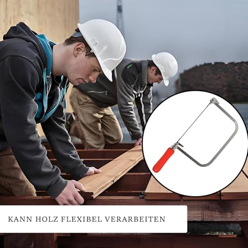 8 Stück Laubsäge Set Inklusive sieben Sägebogen Holz 360 Grad drehbar, einfach zu bedienen und installieren holzsäge für die Kurven und Linienbearbeitung(14/18/24 Zähne)