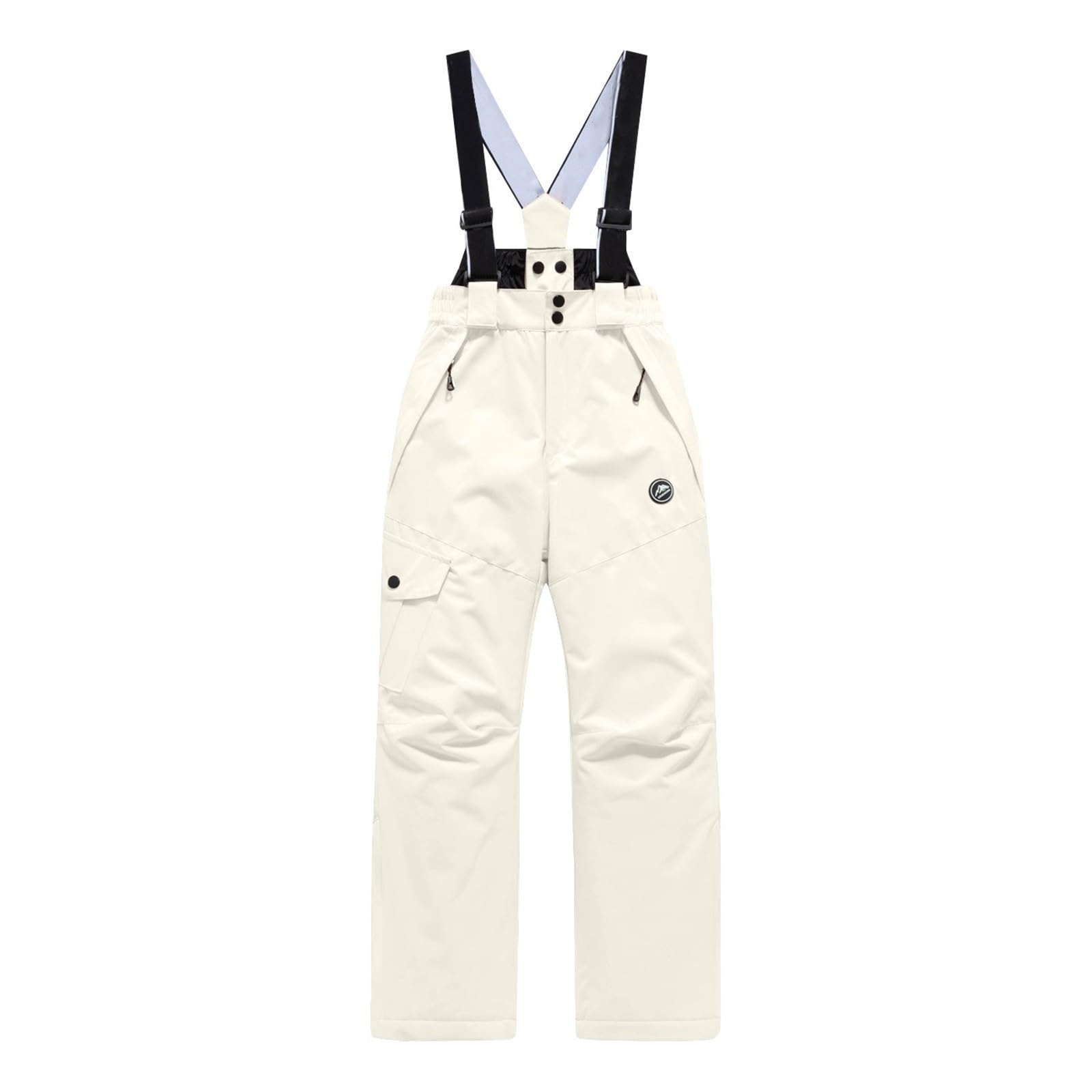 Generisch Pantalon de ski imperméable pour fille et garçon - Pantalon de ski coupe-vent - Salopette doublée - Chaud - Pantalon de neige - Pantalon d'extérieur pour enfants de 6 à 16 ans