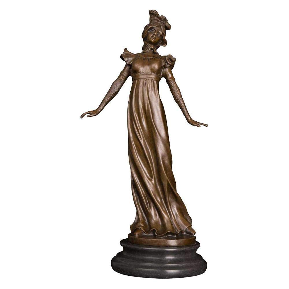 Amazon.co.jp: 彫刻頭の彫刻 ブロンズの服を着た女性像の彫刻ホテルの