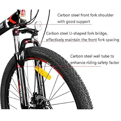 Zunruishop Klappräder 26 Inches Faltbarer Fahrrad, Licht und bewegliches Fahrrad Mountainbike, Variable Speed ​​Fahrrad, Erwachsene Falträder Klapprad Faltrad Fahrrad (Color : B) – Bild 7