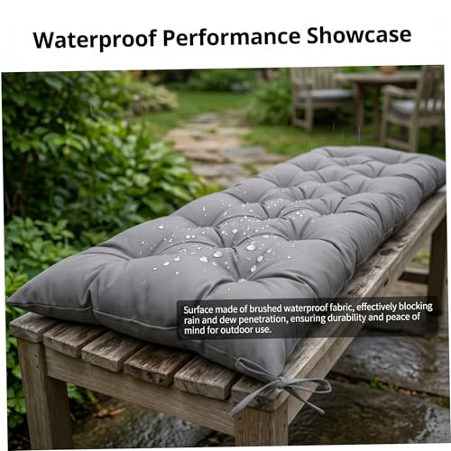 Coussin de banc d'extérieur imperméable gris anti-glisse
