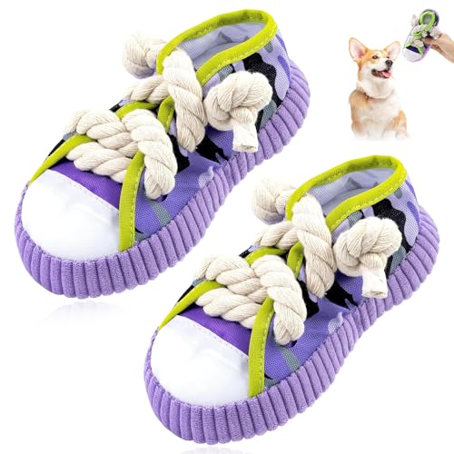 CVASNF Welpenspielzeug, 2 Stück Hundespielzeug Quietschend Niedliches Schuhdesign Hundespielzeug für...