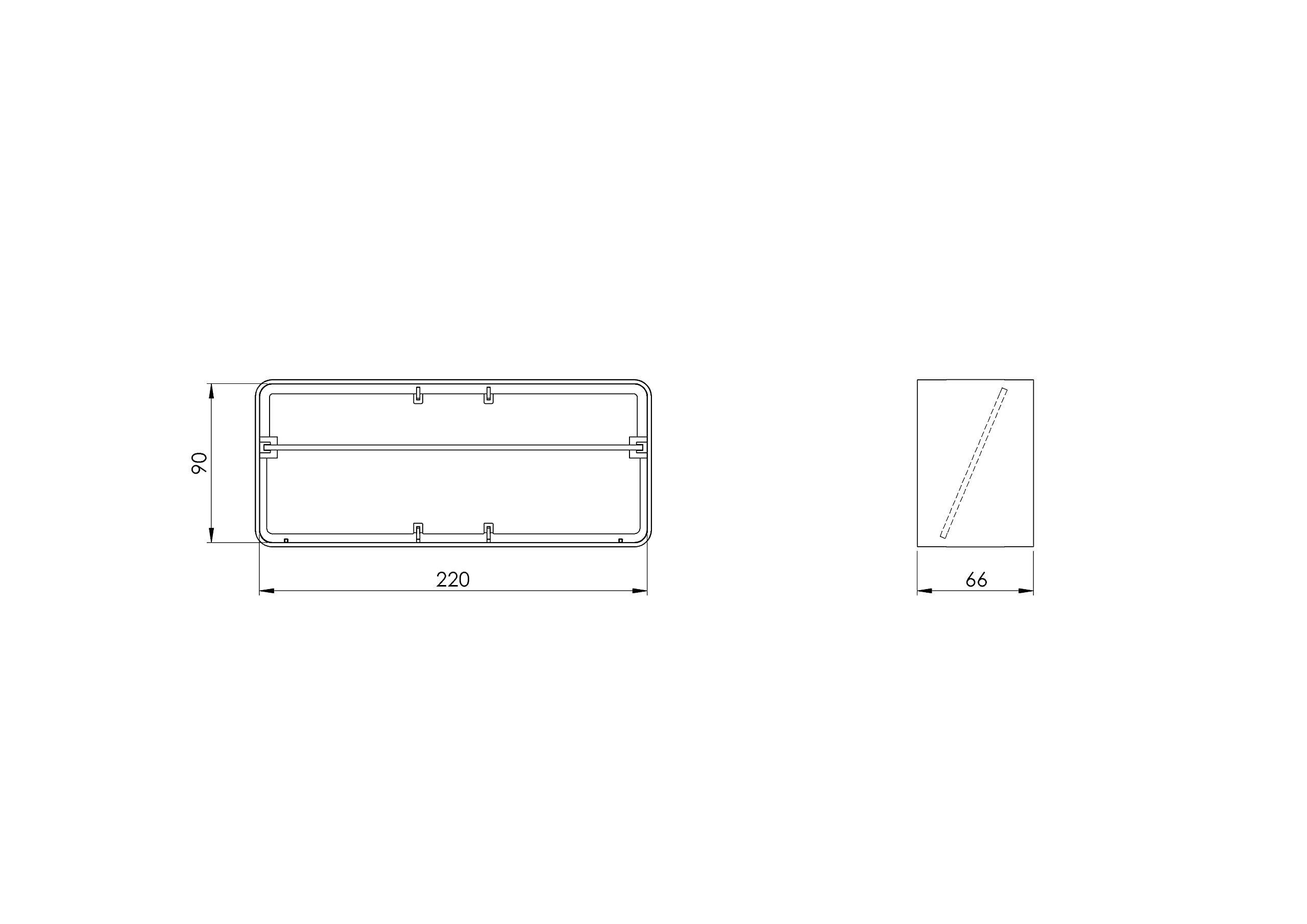 Steinberg14 Flat Duct Connector 220 x 90 mm / 8.7 x 3.5 inch Channel Connector with Backflow Valve - Image 2