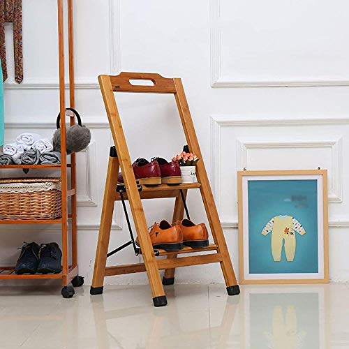 Chaise échelle multifonctionnelle double marche et tabouret pliant maison - 4